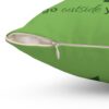 Go Outside Your Mind: Tree Square Pillow (green on green) - Image 5