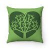 Go Outside Your Mind: Tree Square Pillow (green on green) - Image 6