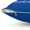 Breathe in Nature Square Pillow (royal blue on white) - Image 11