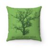 Go Outside Your Mind: Tree Square Pillow (green on green) - Image 10