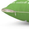 Go Outside Your Mind: Tree Square Pillow (green on white) - Image 11