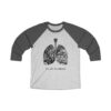 Breathe in Nature Unisex Tri-Blend 34 Raglan Tee - Image 3