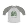 Breathe in Nature Unisex Tri-Blend 34 Raglan Tee - Image 2